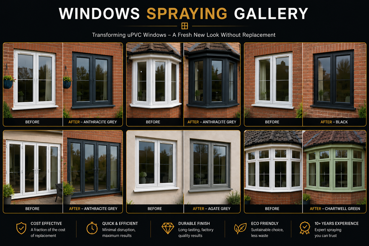 More windows spraying project by UPVC Revive